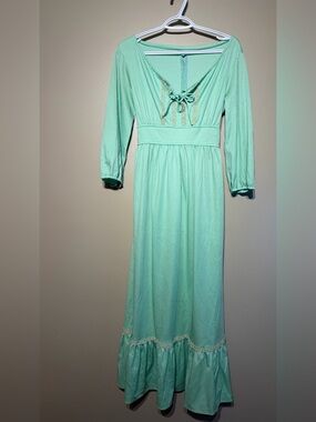 Vintage 70’s Handmade Cottagecore Prairie Maxi Dress
